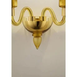 Bernsteinfarbene Wandleuchte aus Muranoglas mit linearem Design von Simoeng für Simoeng