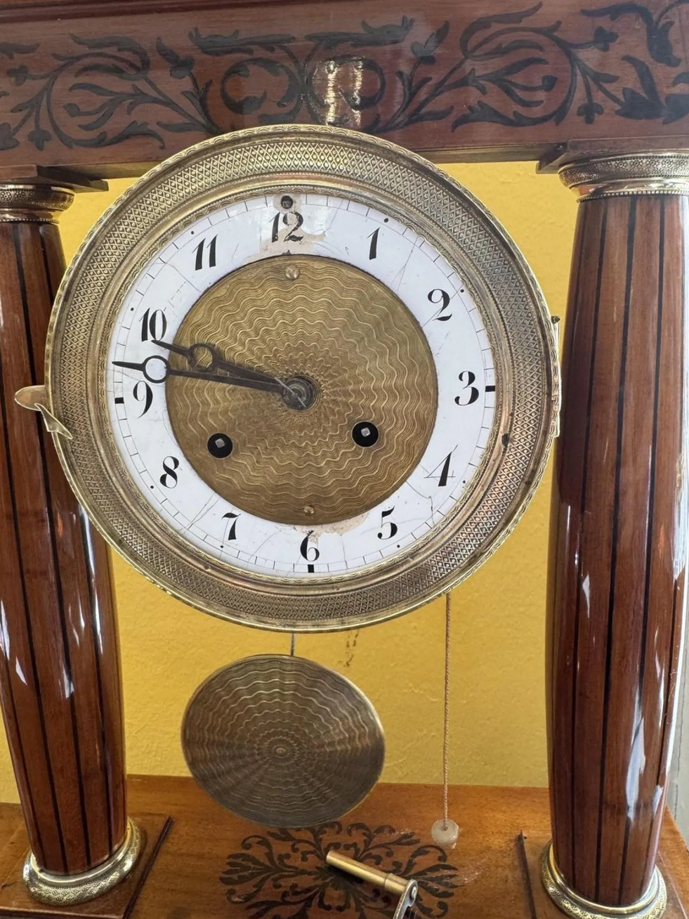 Biedermeier Portico Kommode Uhr