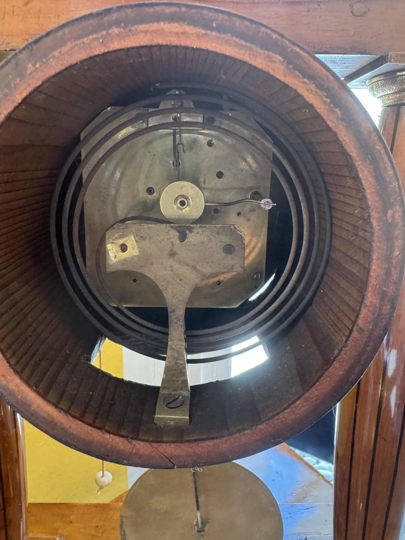 Biedermeier Portico Kommode Uhr