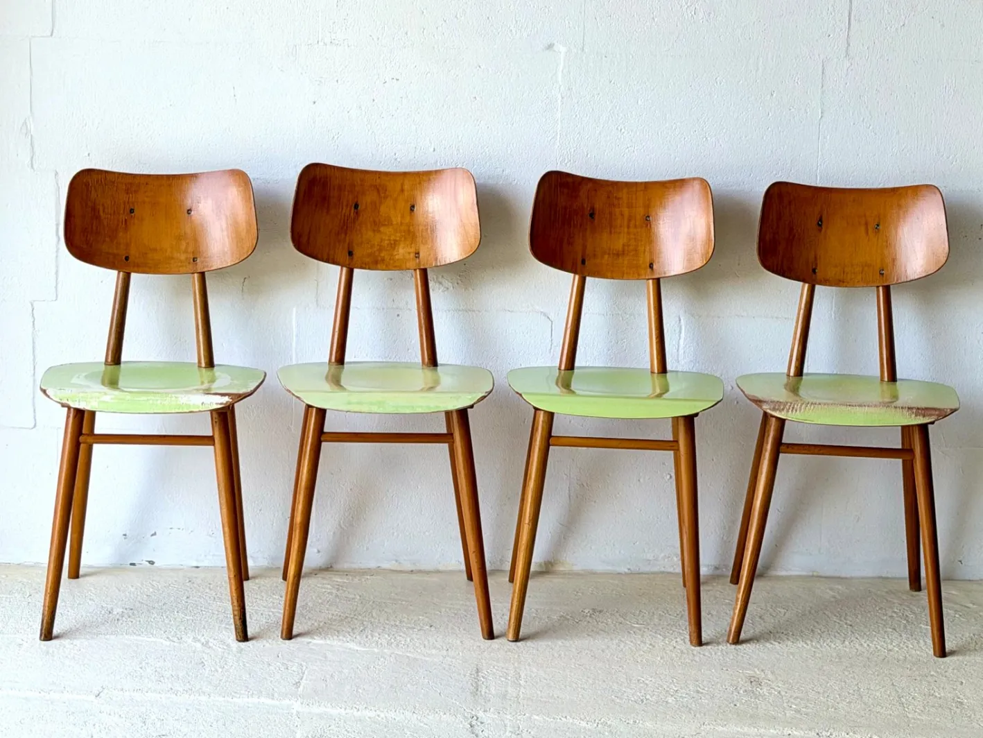 Bistrostühle von Ton, 1960, 4er Set