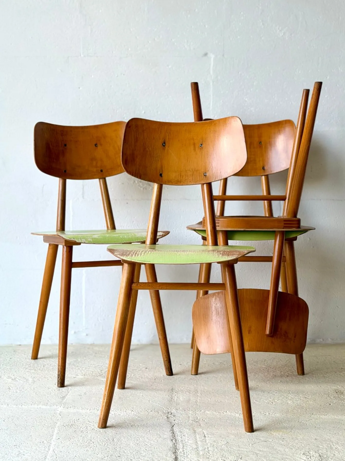 Bistrostühle von Ton, 1960, 4er Set