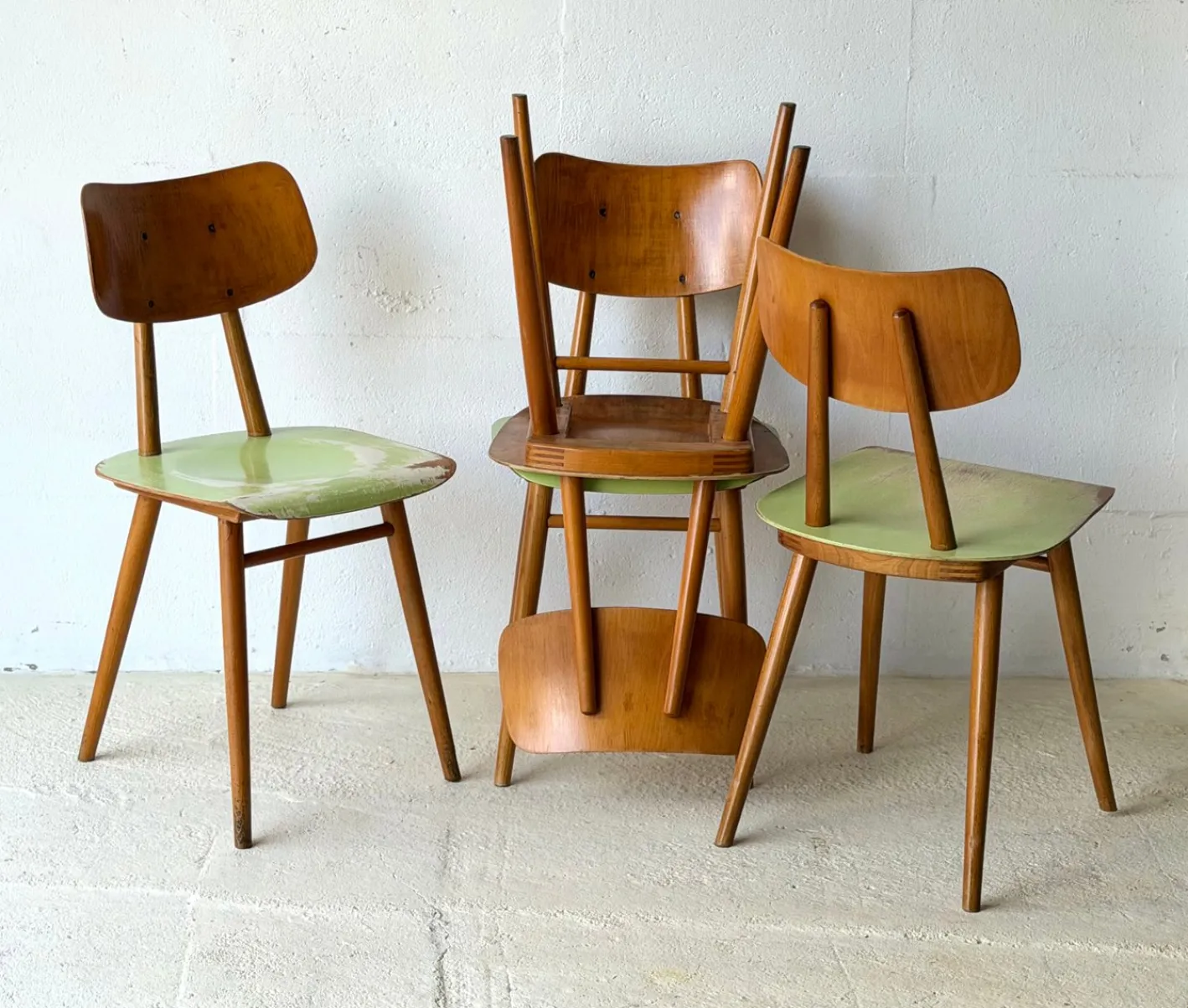 Bistrostühle von Ton, 1960, 4er Set