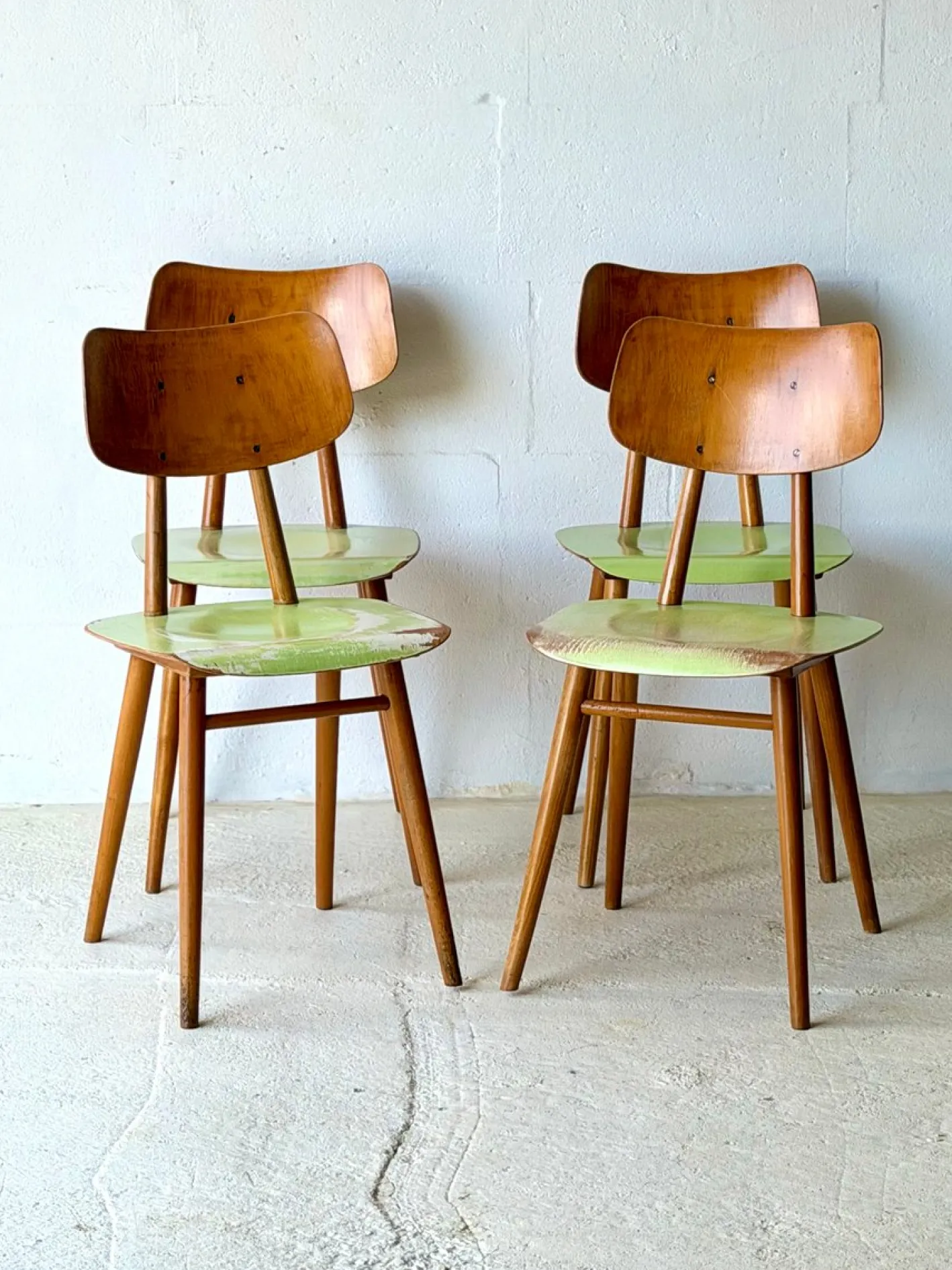 Bistrostühle von Ton, 1960, 4er Set