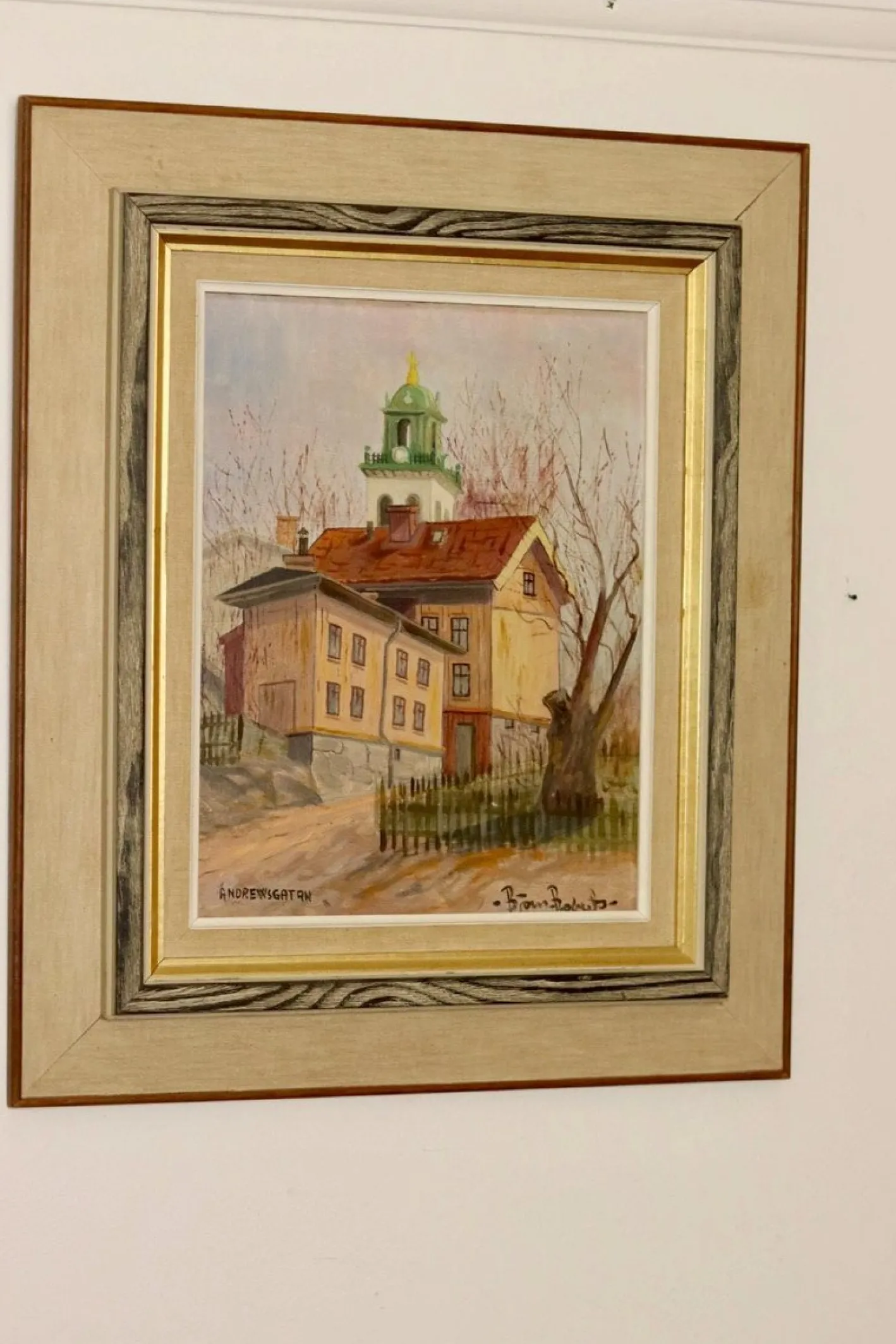 Björn Roberts, Anderswgatan, 1950er, Öl, Gerahmt