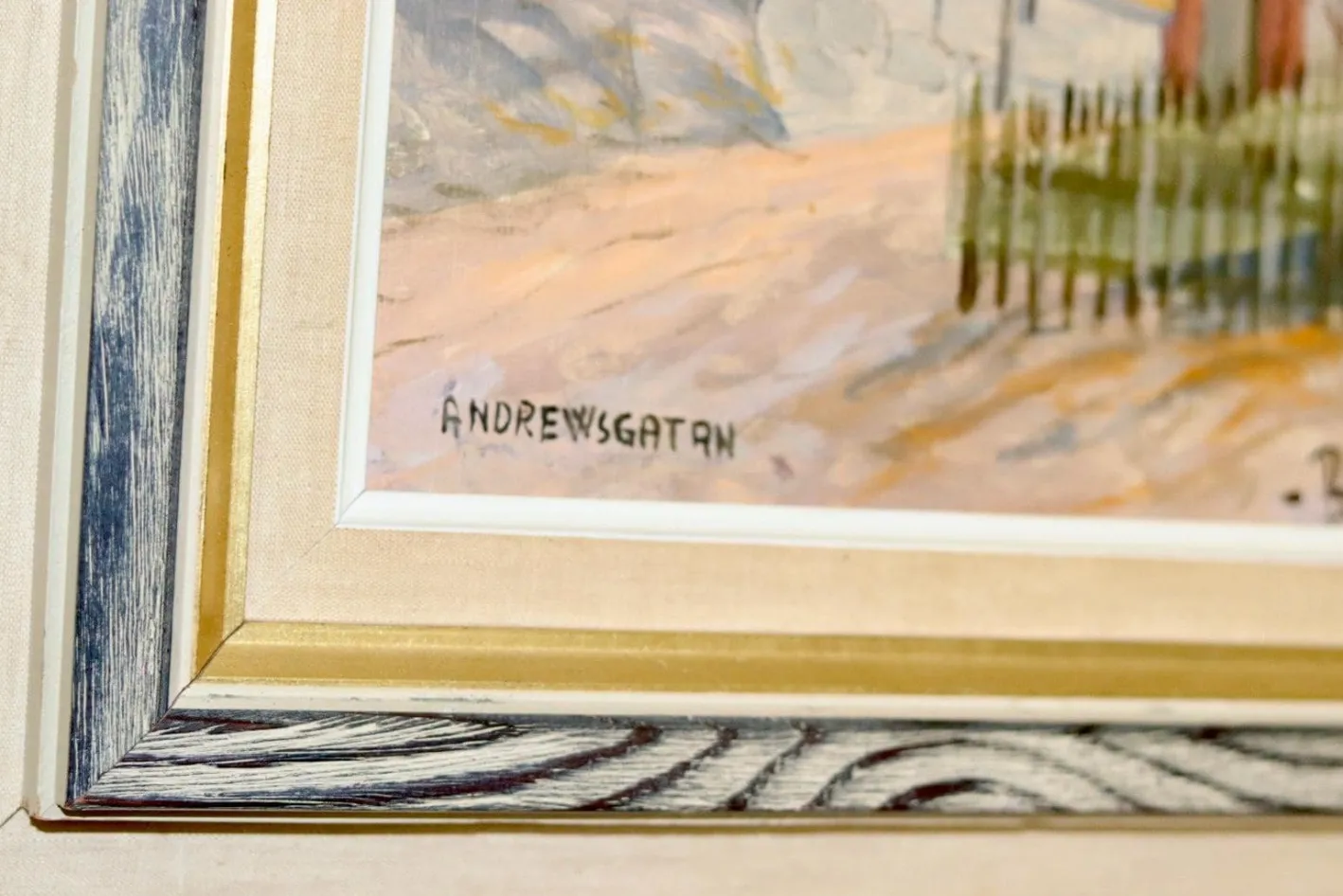 Björn Roberts, Anderswgatan, 1950er, Öl, Gerahmt