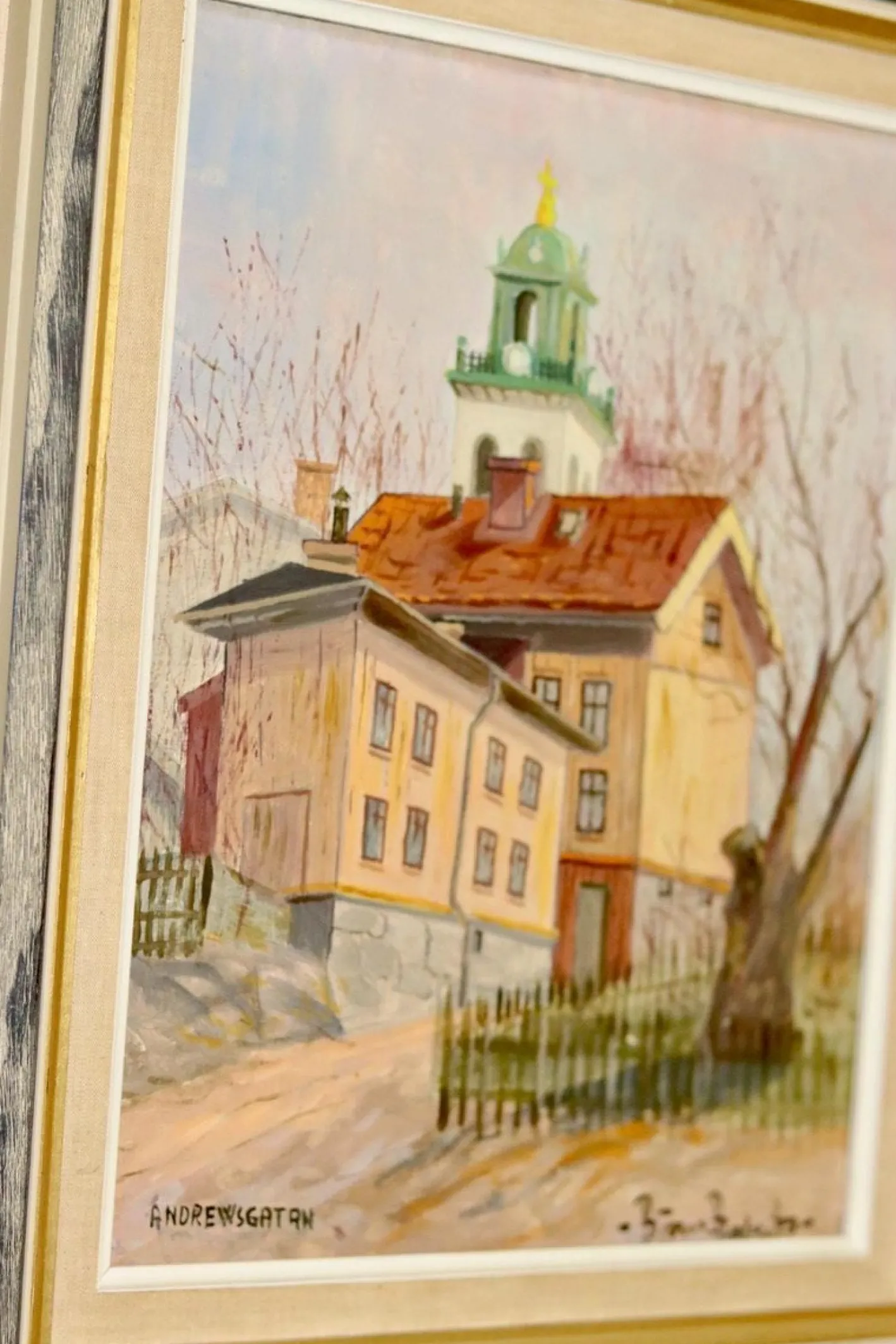 Björn Roberts, Anderswgatan, 1950er, Öl, Gerahmt