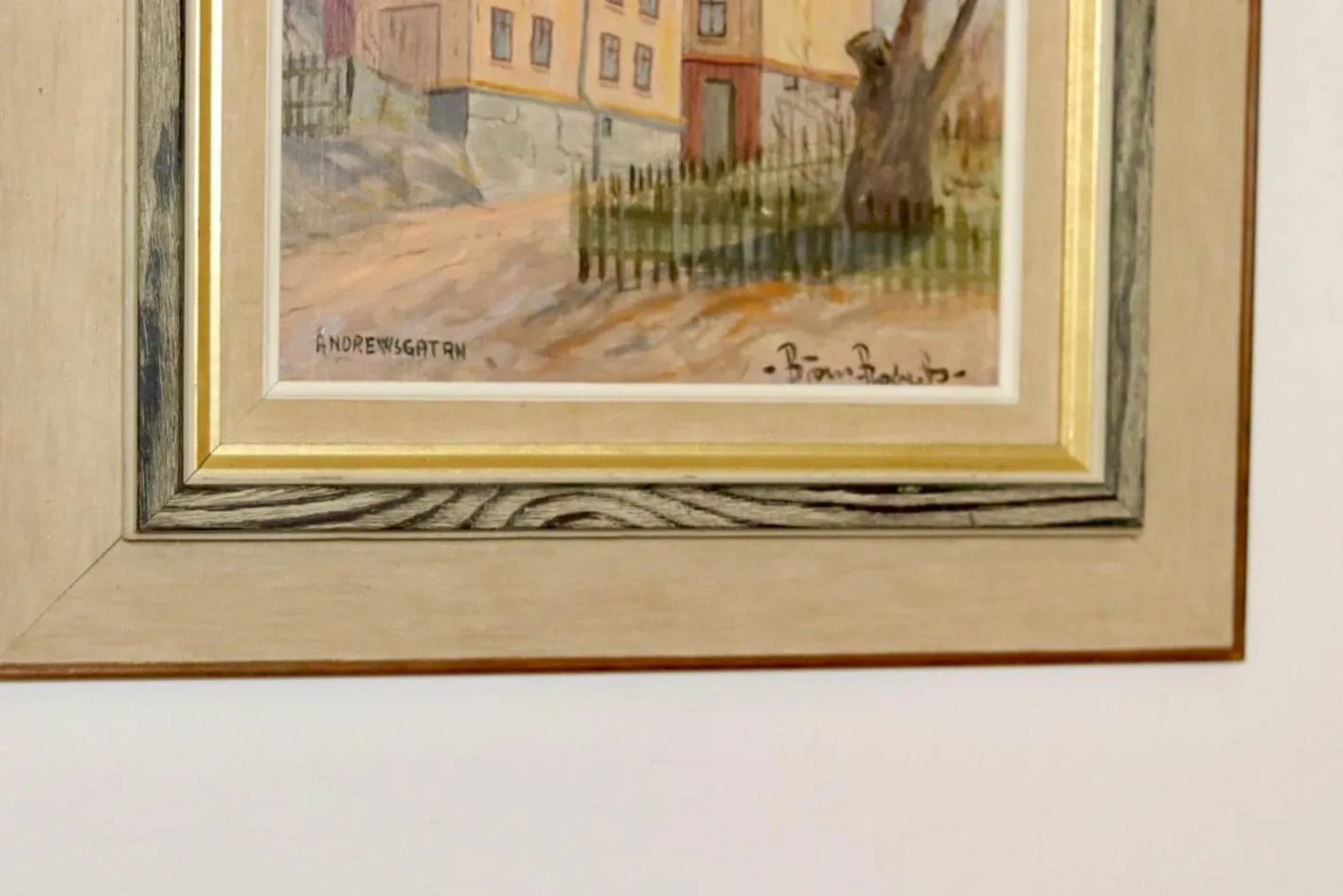 Björn Roberts, Anderswgatan, 1950er, Öl, Gerahmt