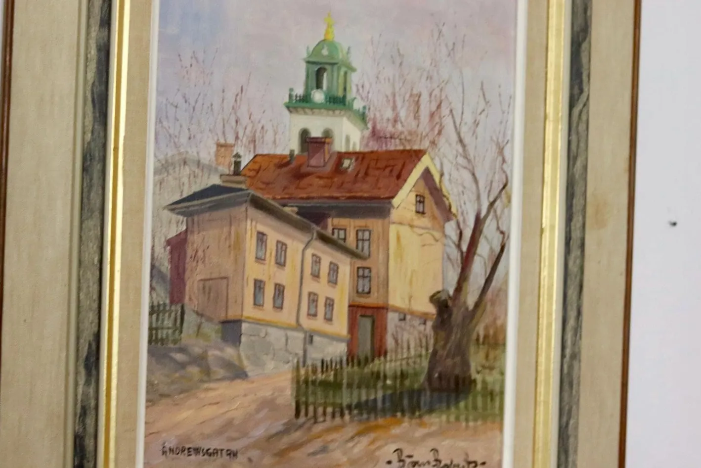 Björn Roberts, Anderswgatan, 1950er, Öl, Gerahmt