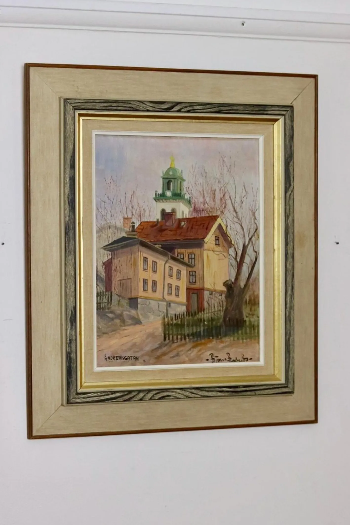 Björn Roberts, Anderswgatan, 1950er, Öl, Gerahmt