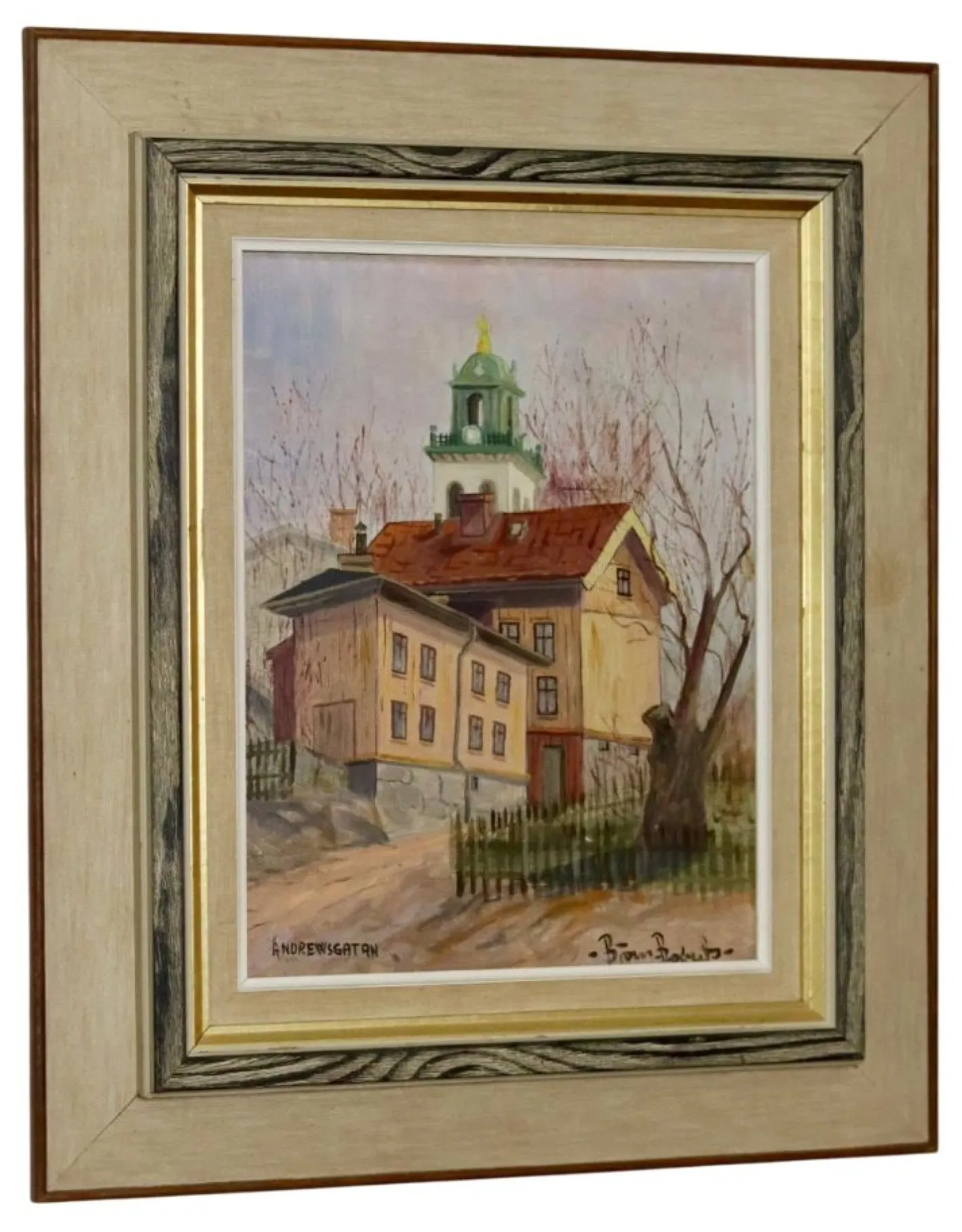 Björn Roberts, Anderswgatan, 1950er, Öl, Gerahmt