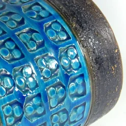 Blaue italienische Rimini Keramik Tasse von Aldo Londi für Bitossi, 1970er