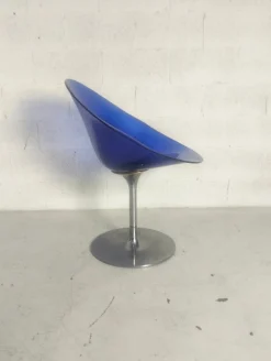 Blauer Eros Drehstuhl von Philippe Starck für Kartell, 1990er
