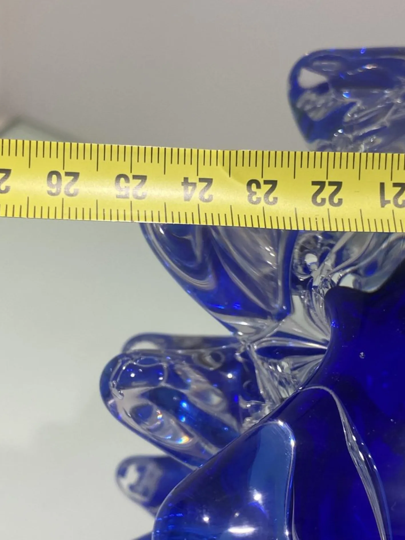 Blaue Rostrato Murano Glasvase von Simeng