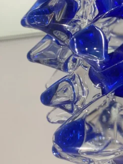 Blaue Rostrato Murano Glasvase von Simeng