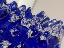 Blaue Rostrato Murano Glasvase von Simeng