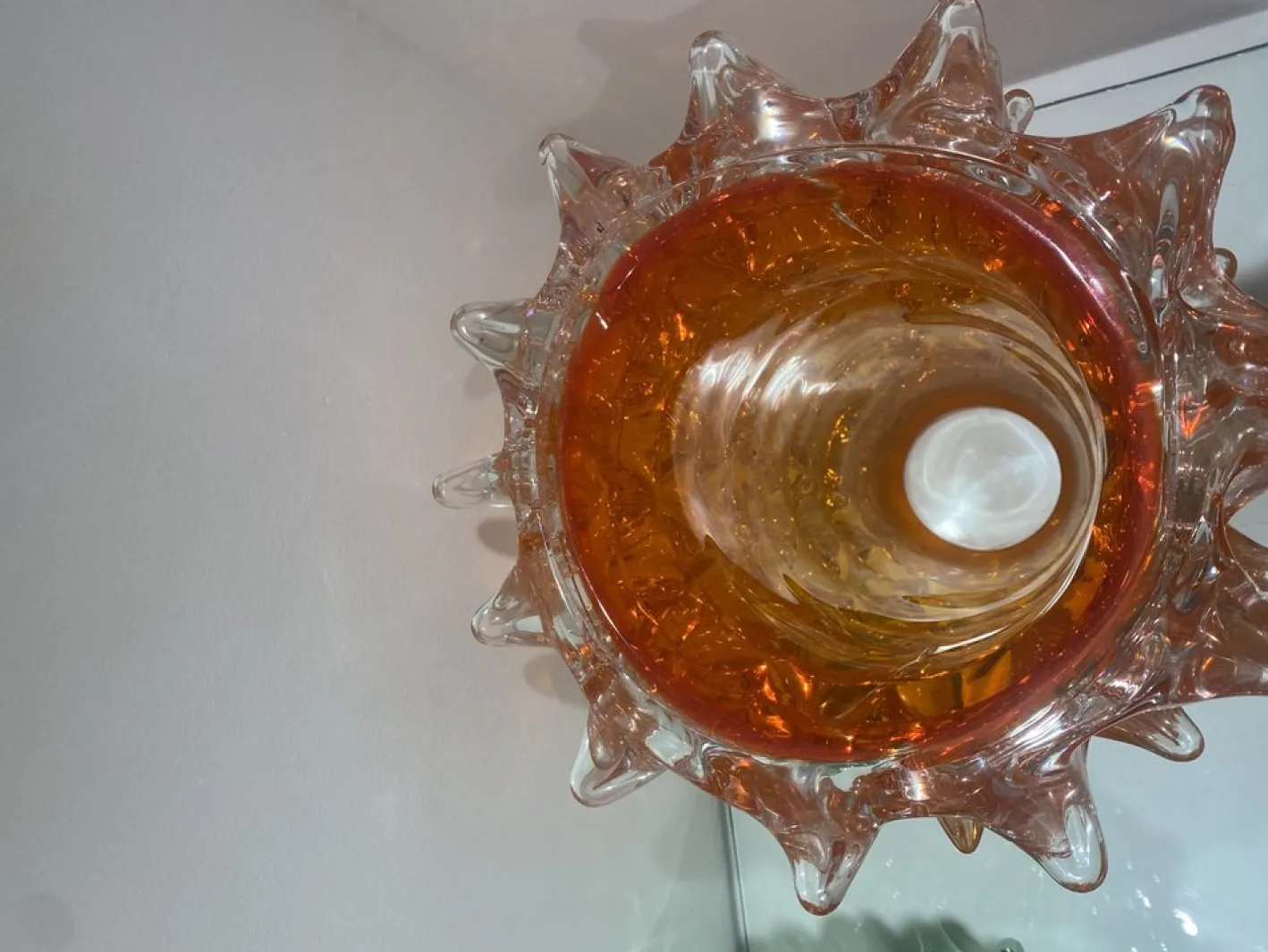 Blaue Rostrato Murano Glasvase von Simoeng