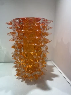 Blaue Rostrato Murano Glasvase von Simoeng
