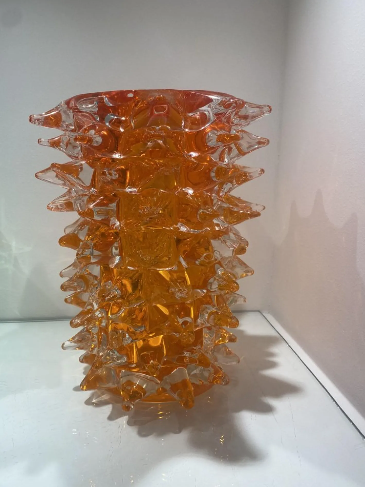 Blaue Rostrato Murano Glasvase von Simoeng