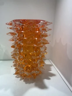 Blaue Rostrato Murano Glasvase von Simoeng