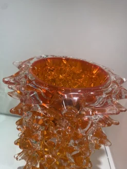 Blaue Rostrato Murano Glasvase von Simoeng