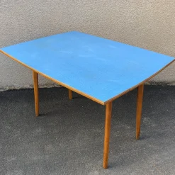 Blauer Tisch aus Resopal, 1952
