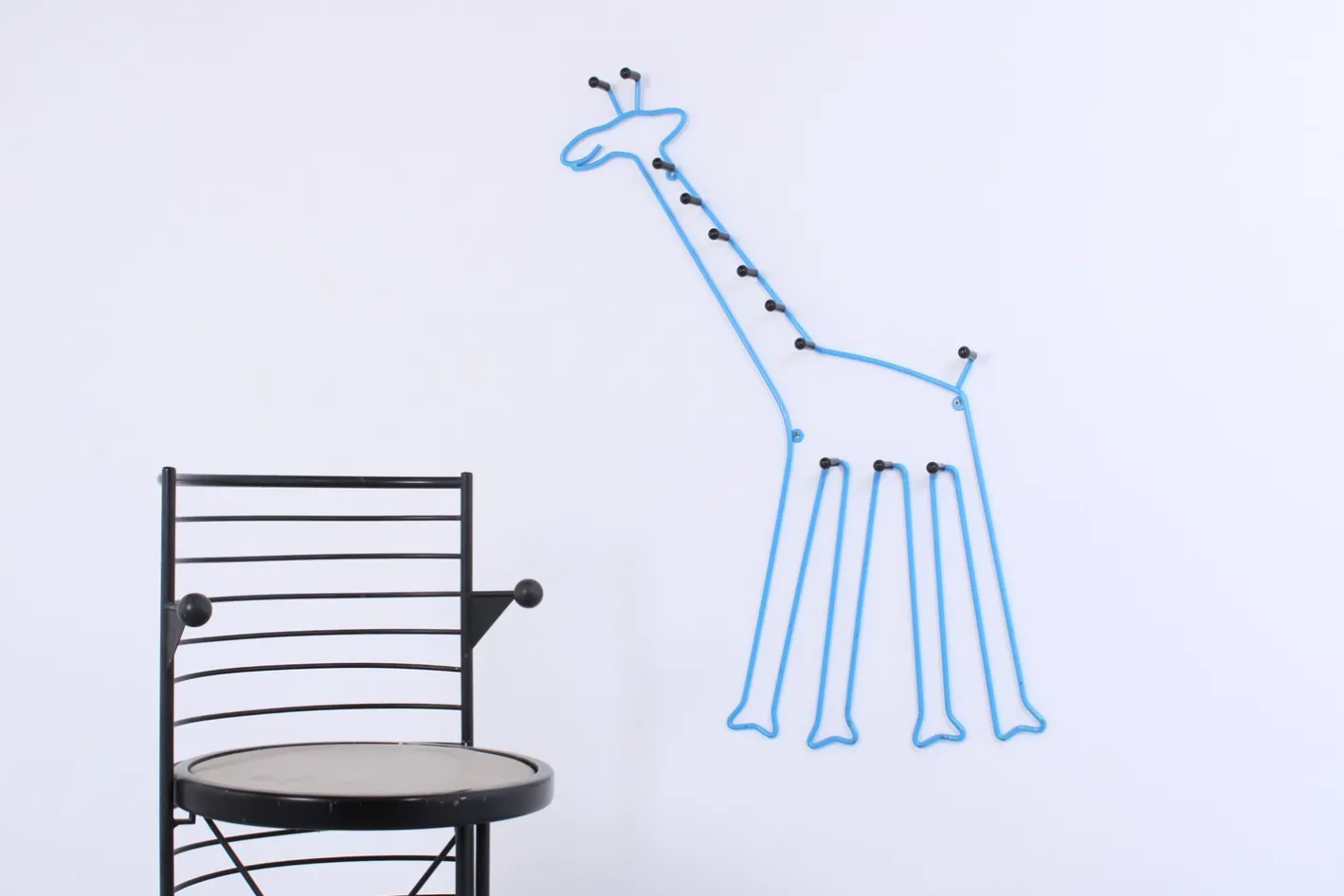 Blaue Vintage Kindergarderobe aus Eisen von Ikea, 1990er