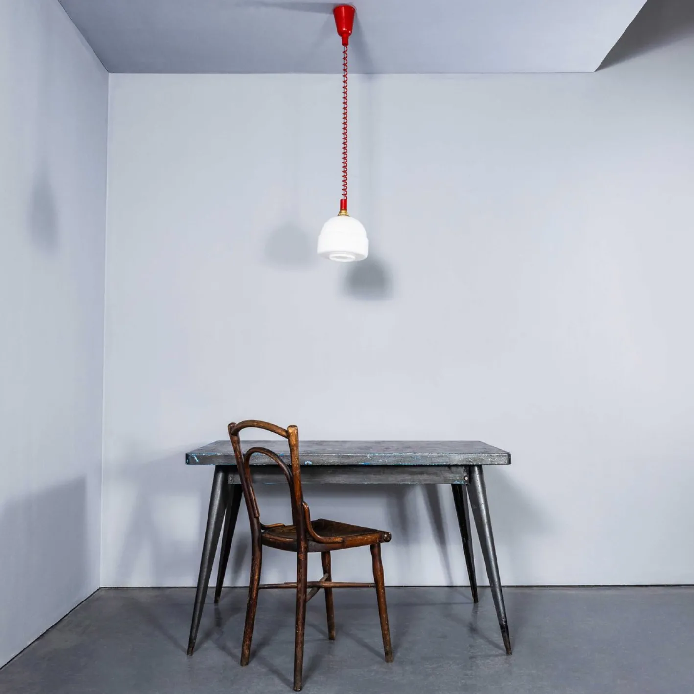 Bobble Hat Lampe aus Opalglas, 1960er