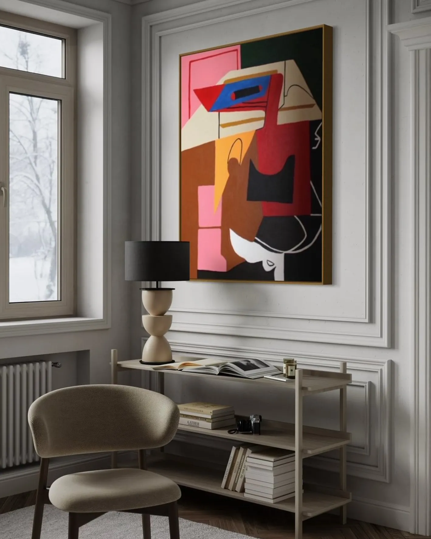 Bodasca, Abstract Geometric Forms Nr. 7, 2026, Acryl auf Leinwand