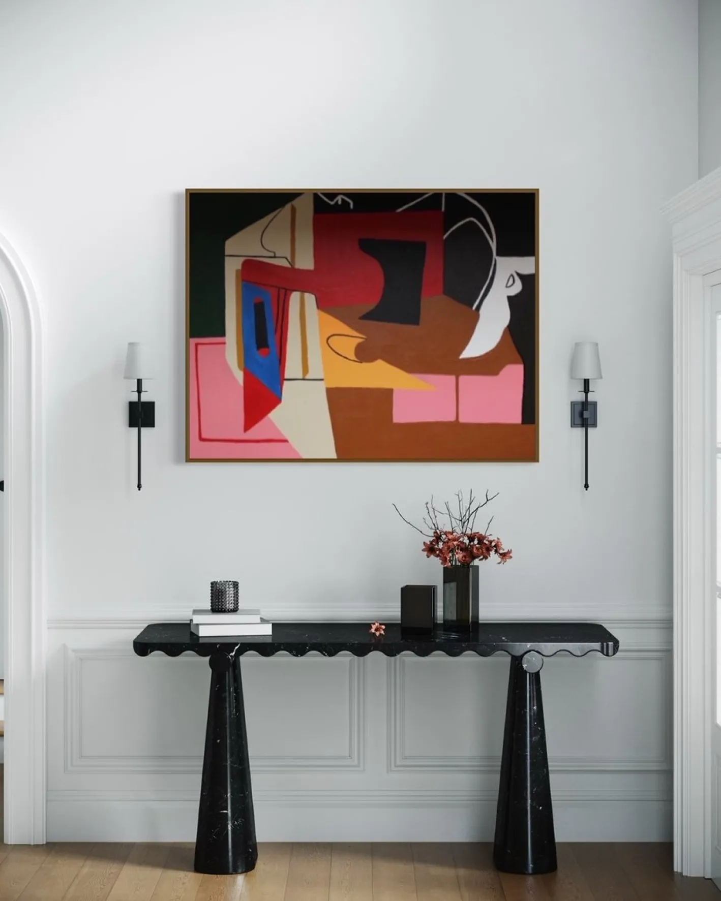 Bodasca, Abstract Geometric Forms Nr. 7, 2026, Acryl auf Leinwand