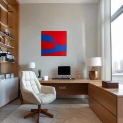 Bodasca, Rote Form, 2025, Acryl auf Leinwand