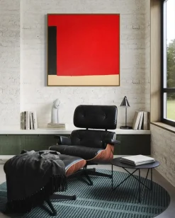 Bodasca, Rotes Quadrat, 2026, Acryl auf Leinwand