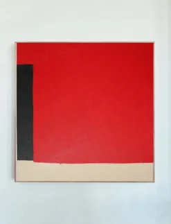 Bodasca, Rotes Quadrat, 2026, Acryl auf Leinwand