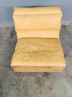 Bogo Sofa aus Leder & Wildleder von Carlo Bartoli für Rossi Di Albizzate, 1970, 5er Set