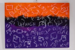 Bomberbax, Gemälde, 2021, Mixed Media auf Leinwand