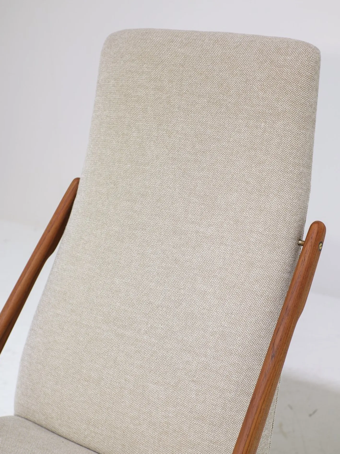 Boomerang Schaukelstuhl aus Teak, 1960er