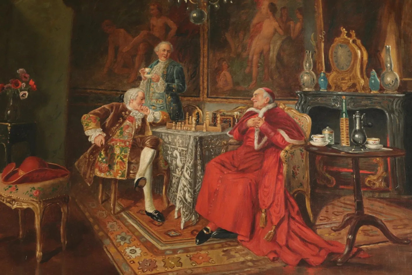 Borione, Schachmatt, 1900, Öl auf Leinwand
