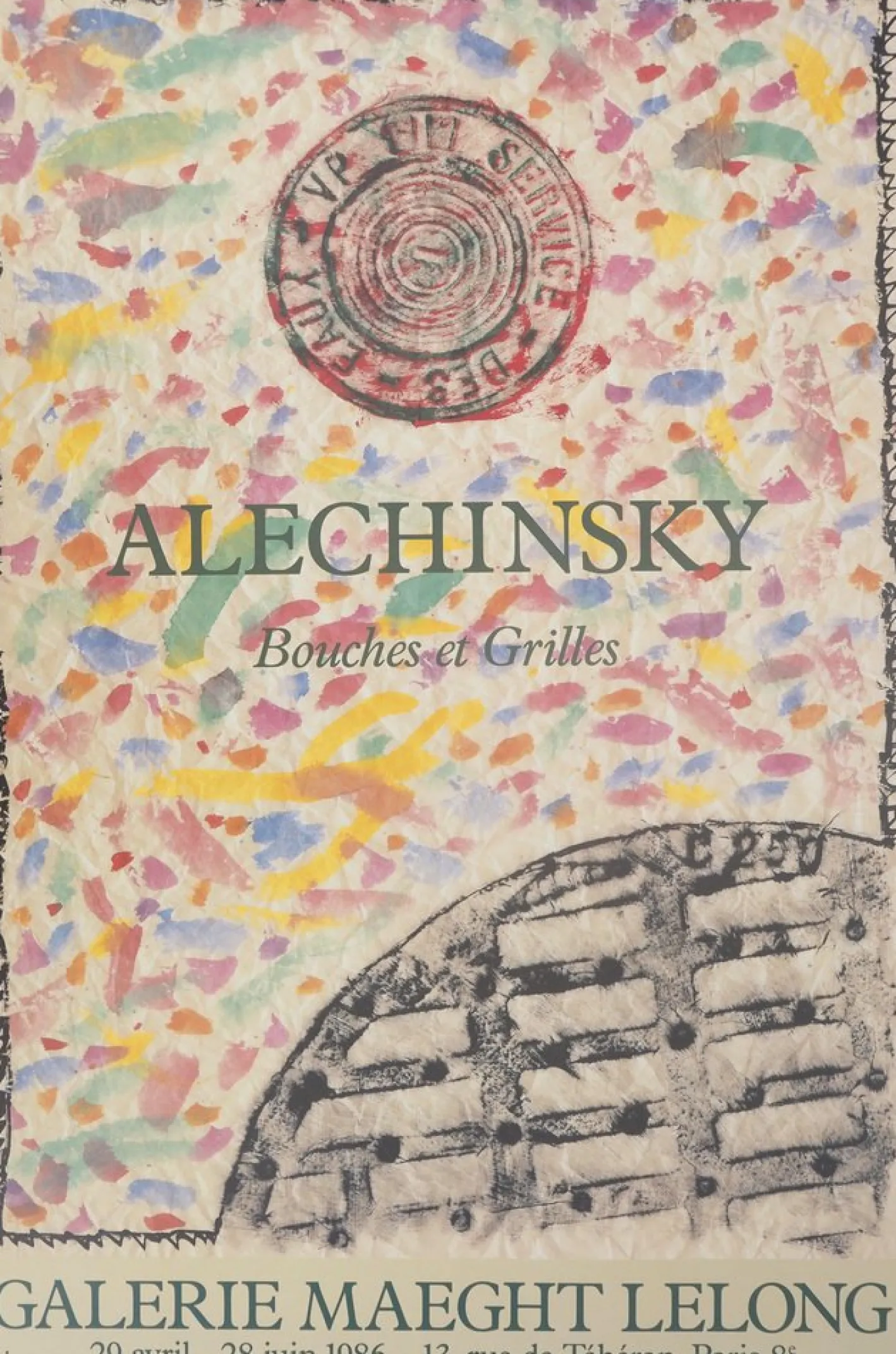 Bouches et Grilles Poster nach Pierre Alechinsky