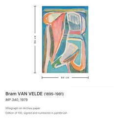 Bram Van Velde, MP 340, 1979, Lithographie