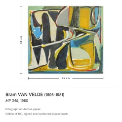 Bram Van Velde, MP 349, 1980, Lithographie
