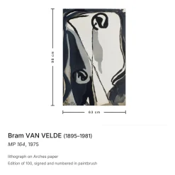 Bram Van Velde, MP 164, 1975, Lithographie