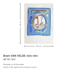 Bram Van Velde, MP 181, 1975, Lithographie