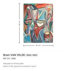 Bram Van Velde, MP 371, 1980, Lithographie