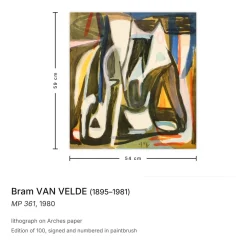 Bram Van Velde, MP 361, 1980, Lithographie