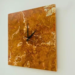 Braune Onyx Wanduhr von Forzini