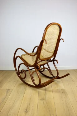 Brauner Vintage Schaukelstuhl von Michael Thonet