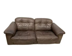 Braunes Leder DS-101 Wohnzimmer Set von De Sede, 1970er, 4er Set