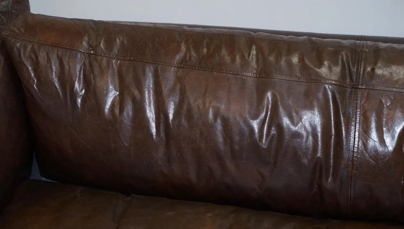 Braunes Vintage Ledersofa