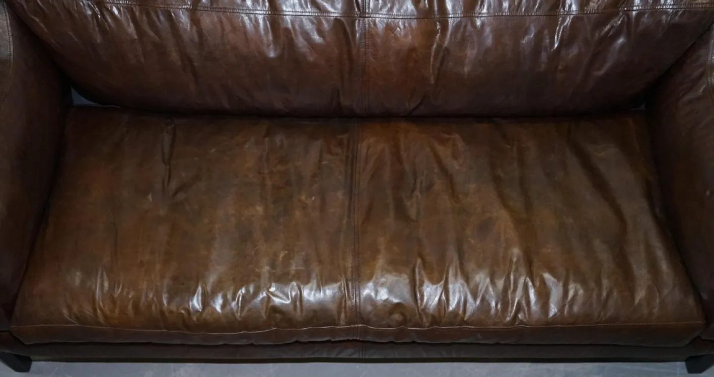 Braunes Vintage Ledersofa