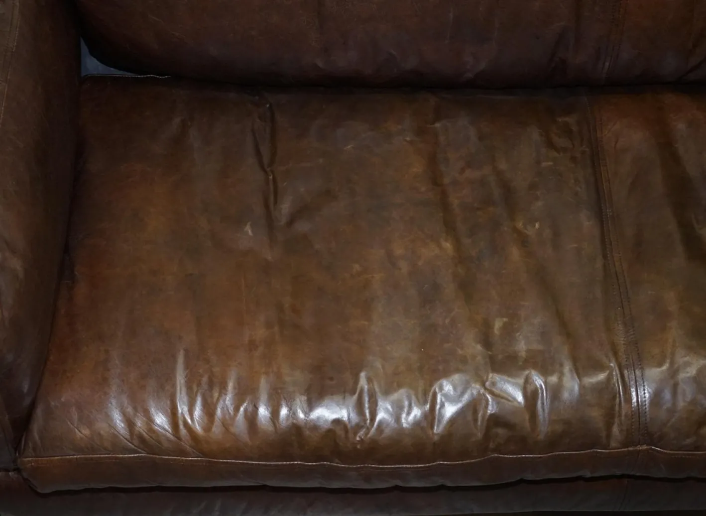 Braunes Vintage Ledersofa