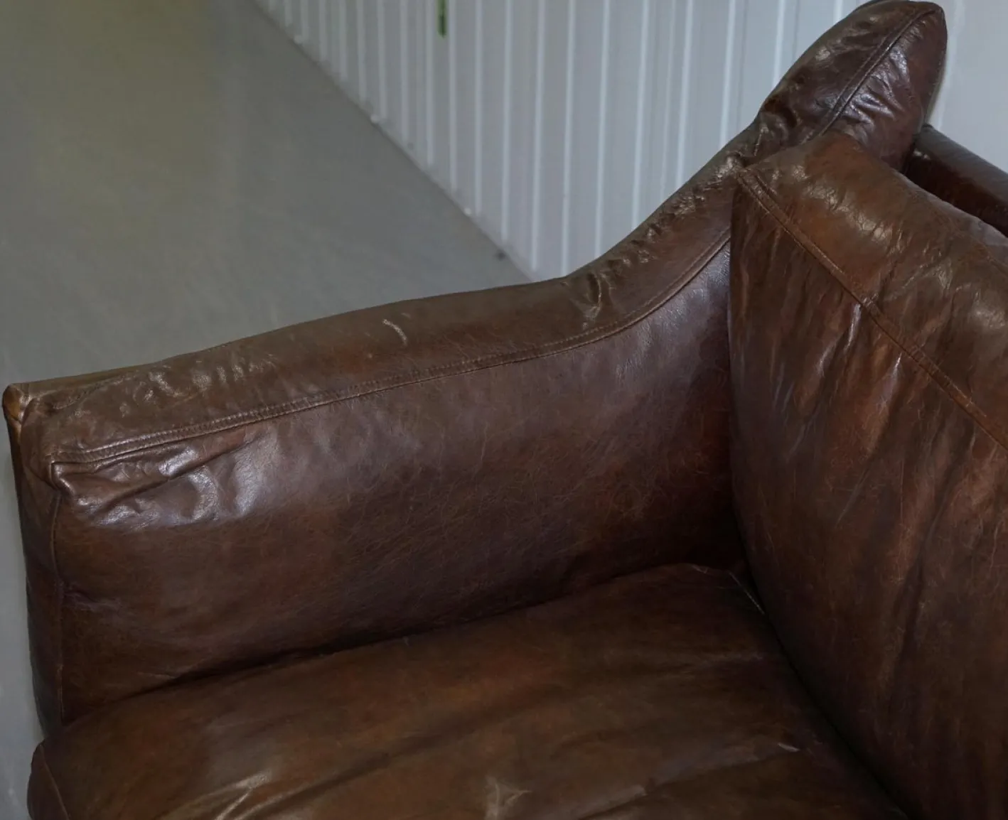 Braunes Vintage Ledersofa
